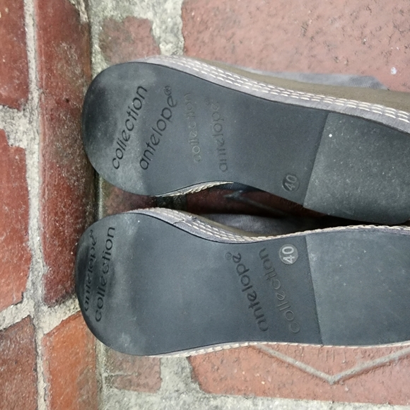 Antelope grey leather wedges size 40 - Picture 5 of 5